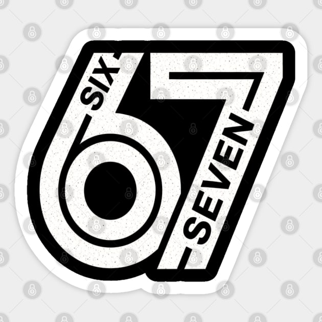 Fun Six Seven 6 7 Meme Design Sticker by OUTFITPAW